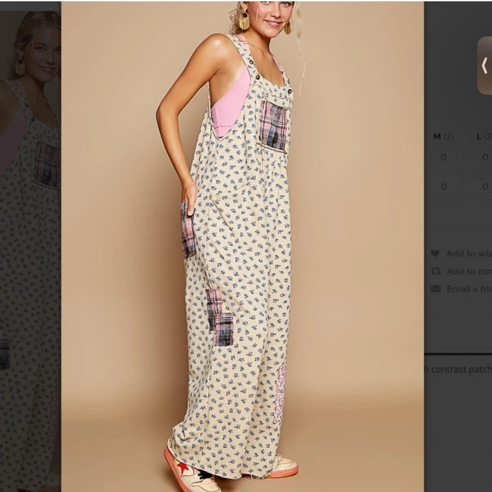 POL Cream, Blue, Pink Jumpsuit
Gr8 condition
height-adjustable 
nonsmoking home - Picture 2 of 7